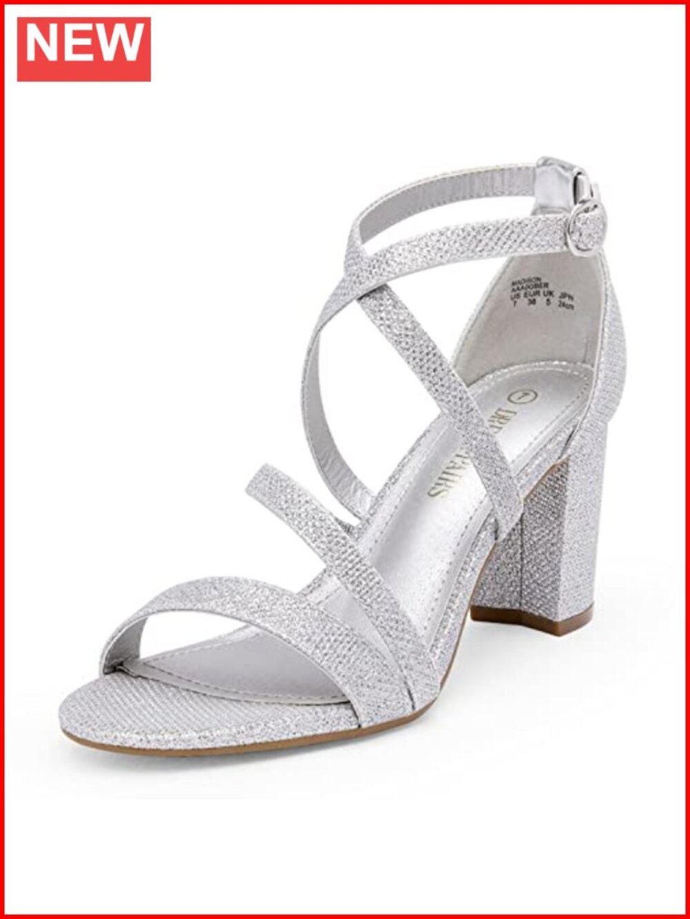 Women's Block Chunky Heel Sandals Crossover Ankle Strap Dress Shoes